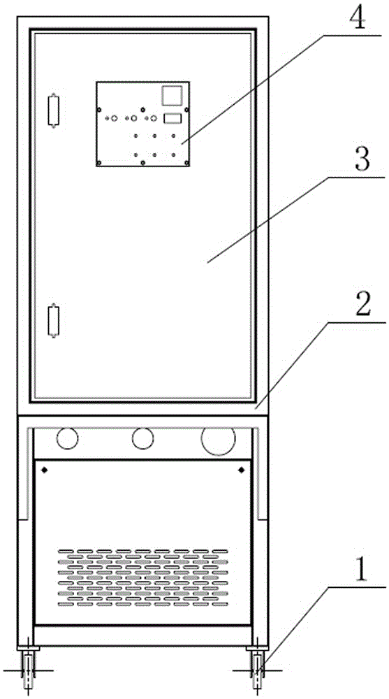 Temperature control equipment electric cabinet with external heat radiating device