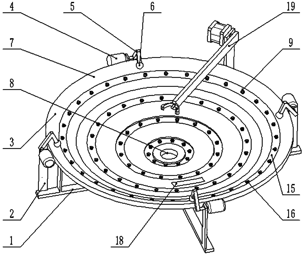 A rotary umbrella drying equipment