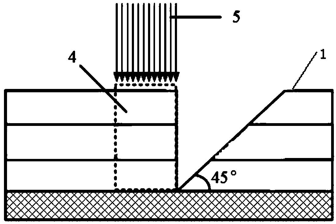 Method for preparing concave mirror on optical waveguide