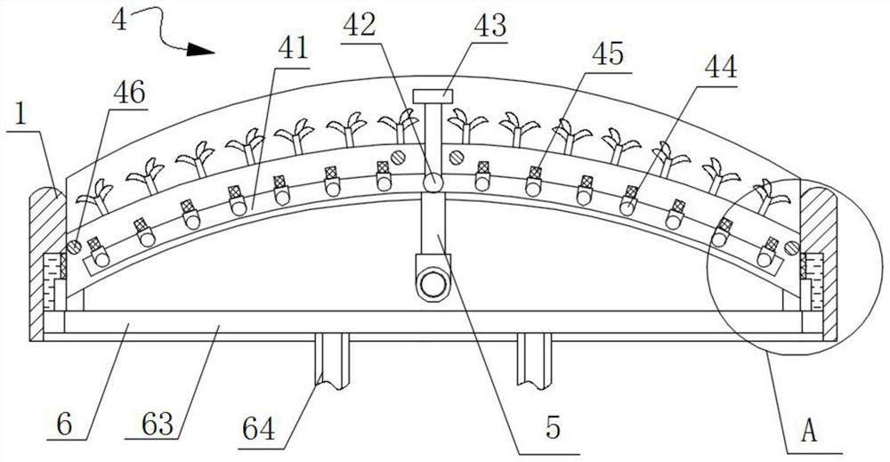 An ecological garden roof vegetation irrigation device