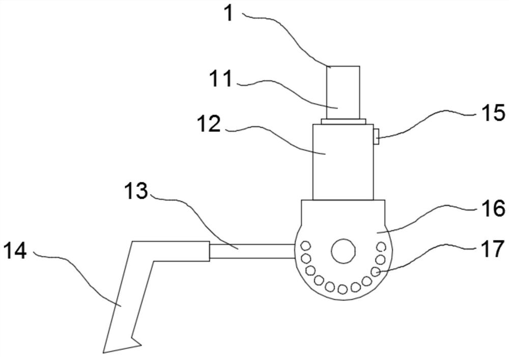 A push-type garden planting hand rake