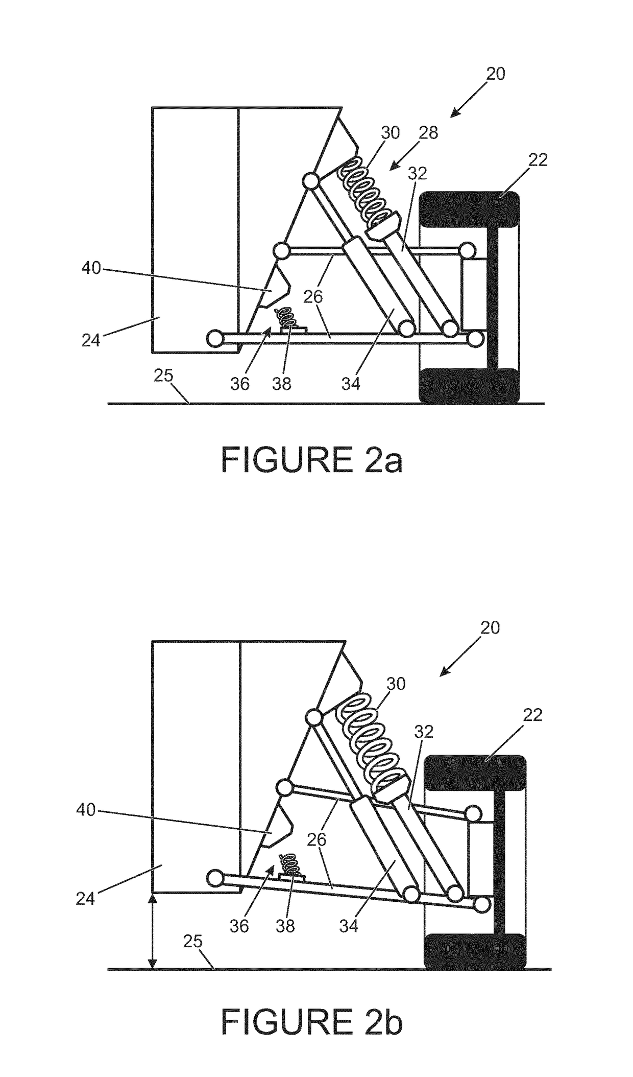 Control unit for an active suspension system