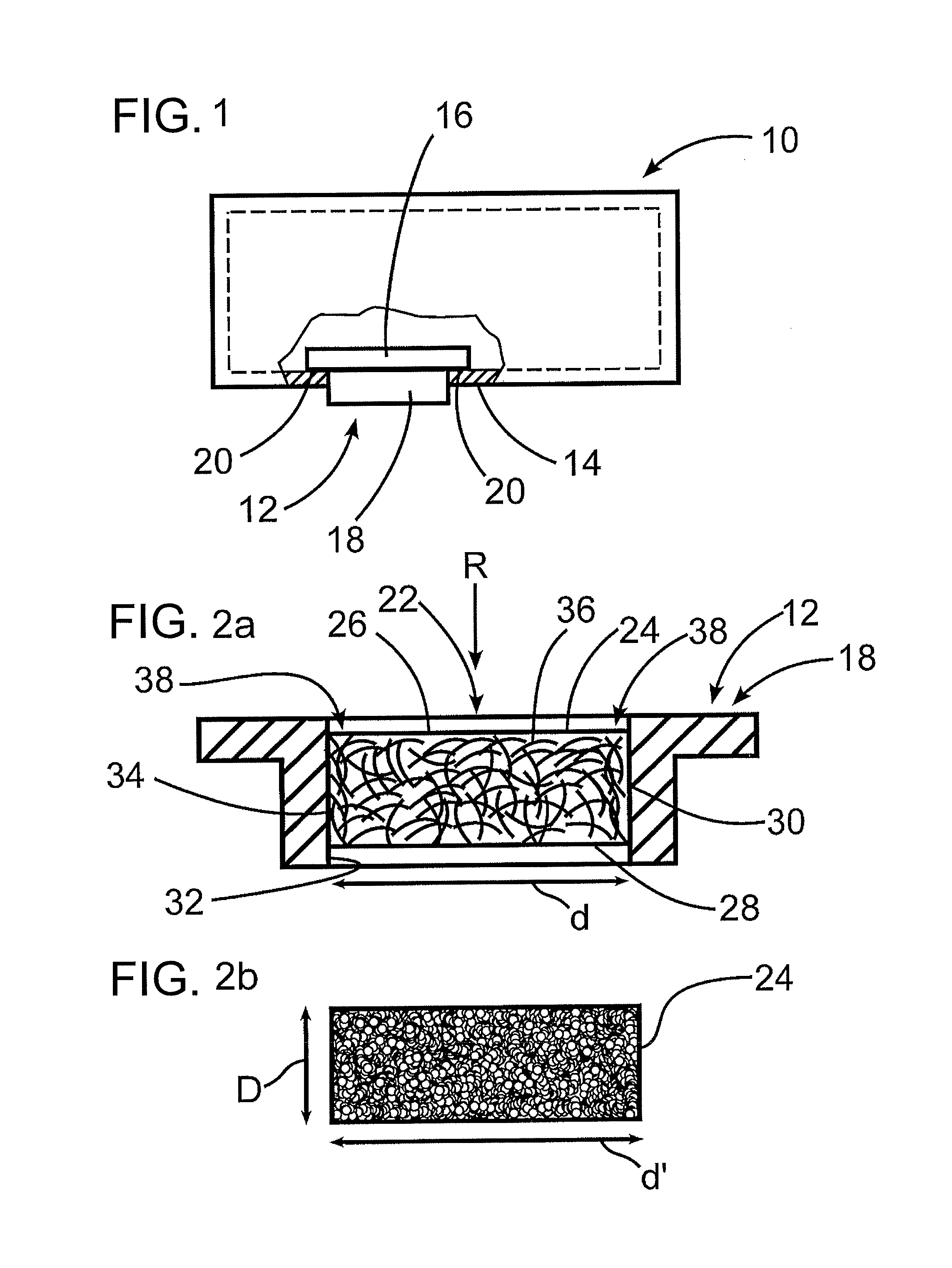 Pressure release device for housings with flameproof encapsulation with porous body having interference fit