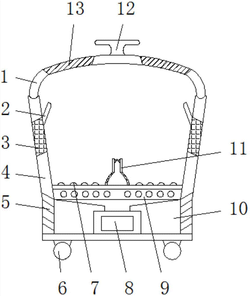 Efficient heating constant-temperature foot bath device