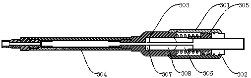 A device for penetrating or withdrawing cables from curved pipelines