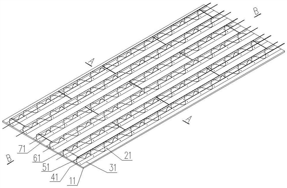 Modular steel bar truss floor support plate