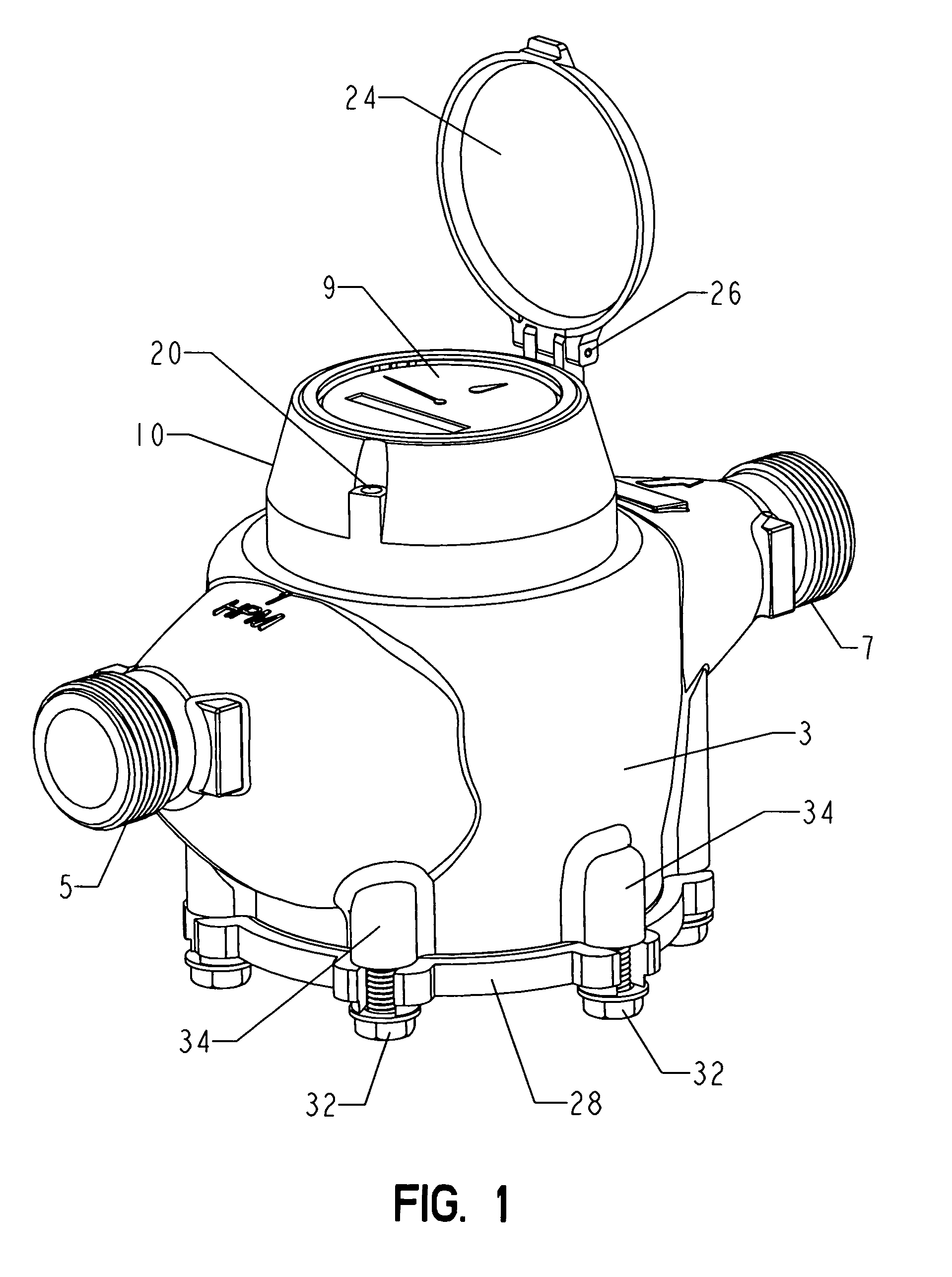 Large volume fire service water meter