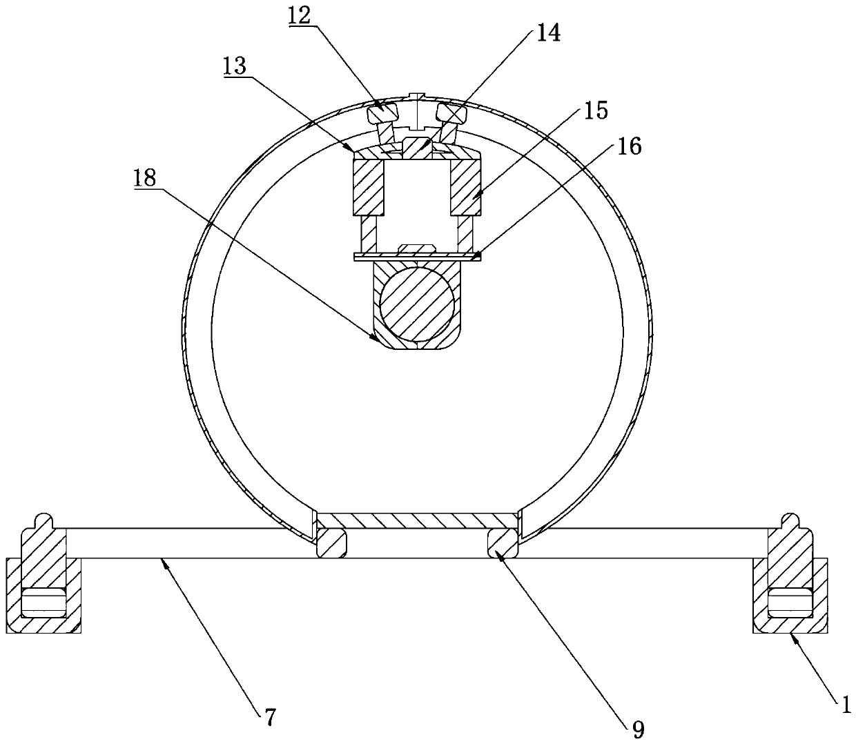 A device for detecting the flexibility of a robot arm