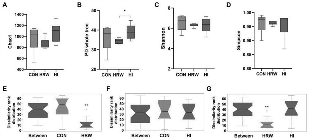 Application of hydrogen molecules in preparation of medicine or food for regulating intestinal flora