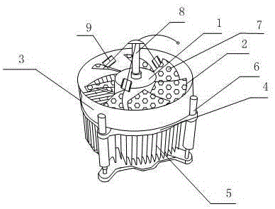 Dust removing type noiseless fan device