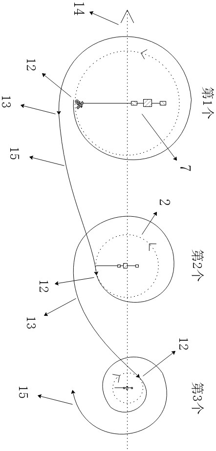 Cable turning system formation and ascending method thereof