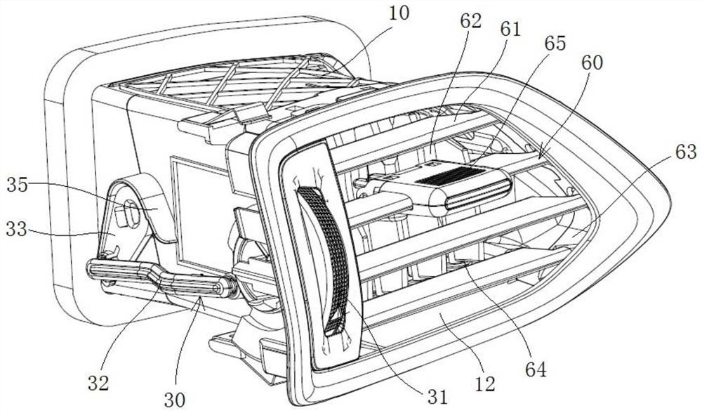 Air outlet device of automobile air conditioner