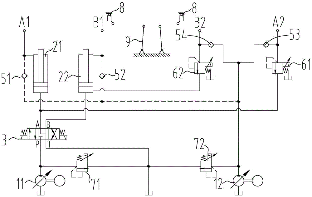 A hydraulic cylinder loading detection device