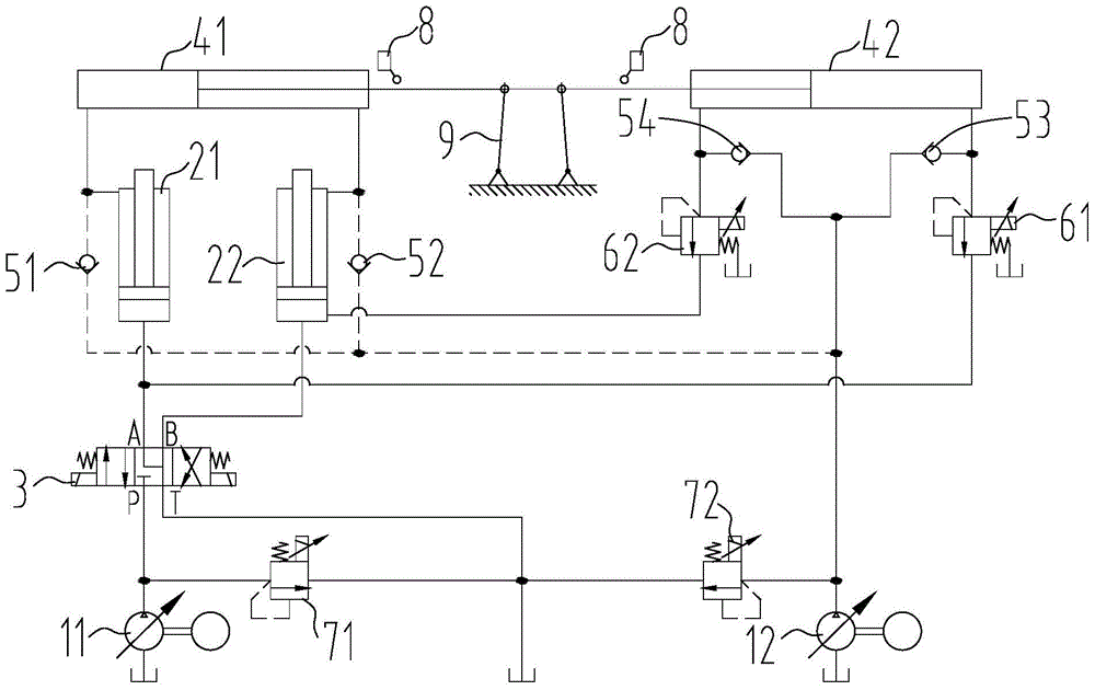 A hydraulic cylinder loading detection device