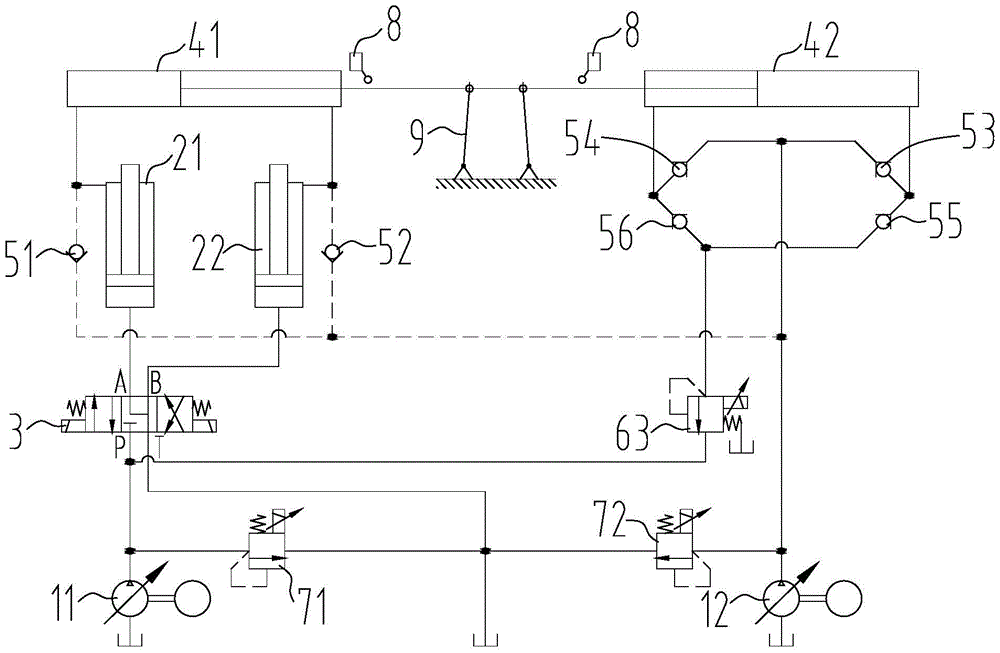 A hydraulic cylinder loading detection device