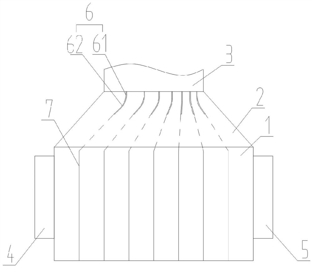 Flow guide structure and flow guide method for condenser