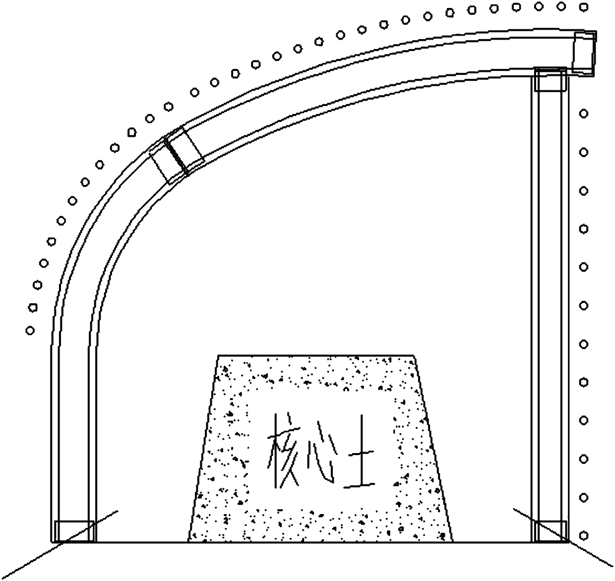 Excavation tunnel construction method