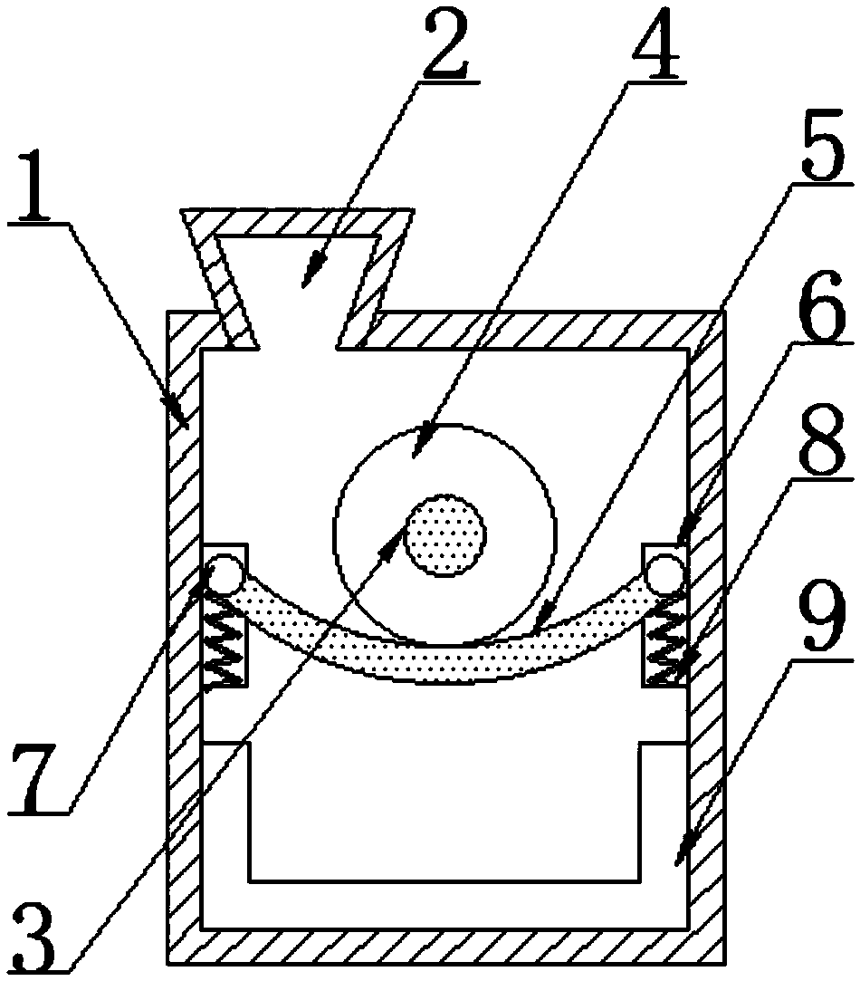 Crushing device for composite environment-friendly material