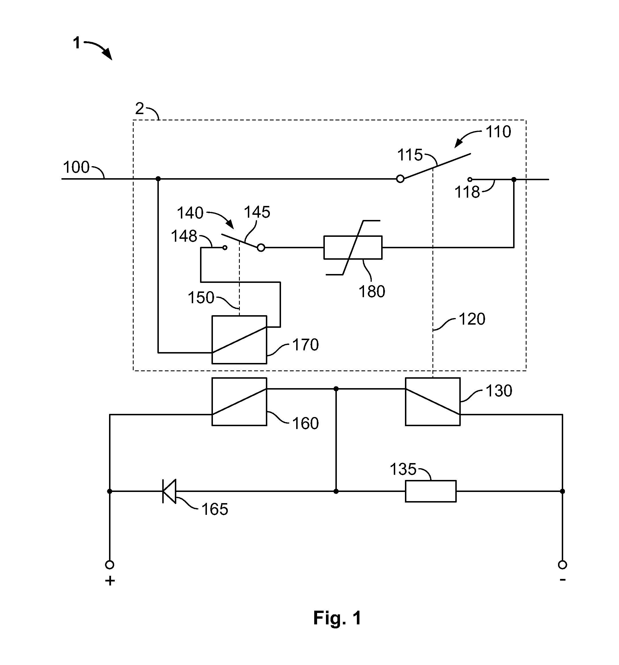 Contact protection circuit and high voltage relay comprising the same