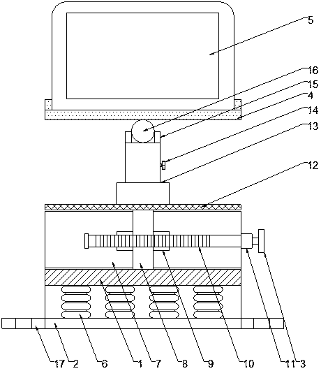 POS cash register base with rotating device