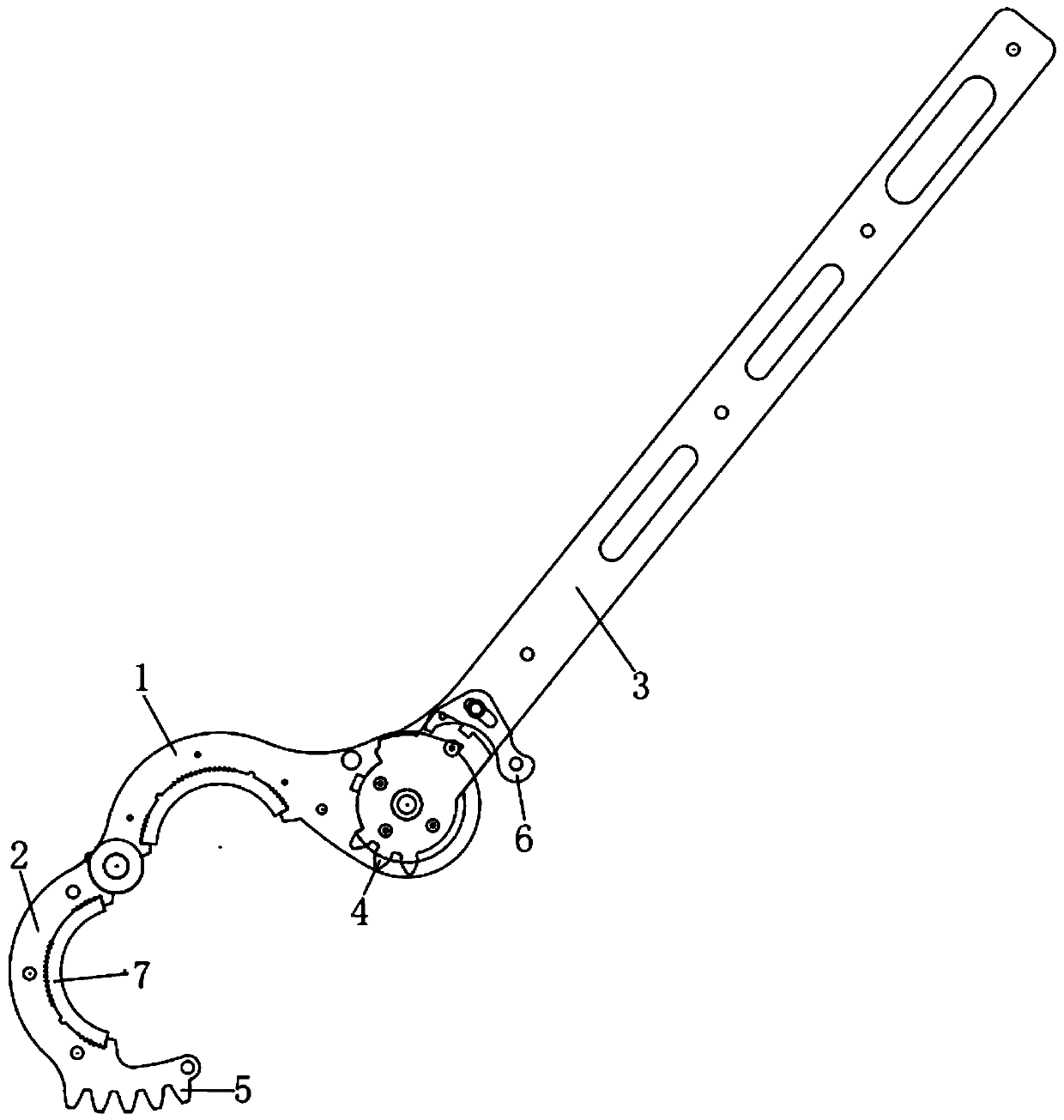 Gear type traceless pipe wrench and method