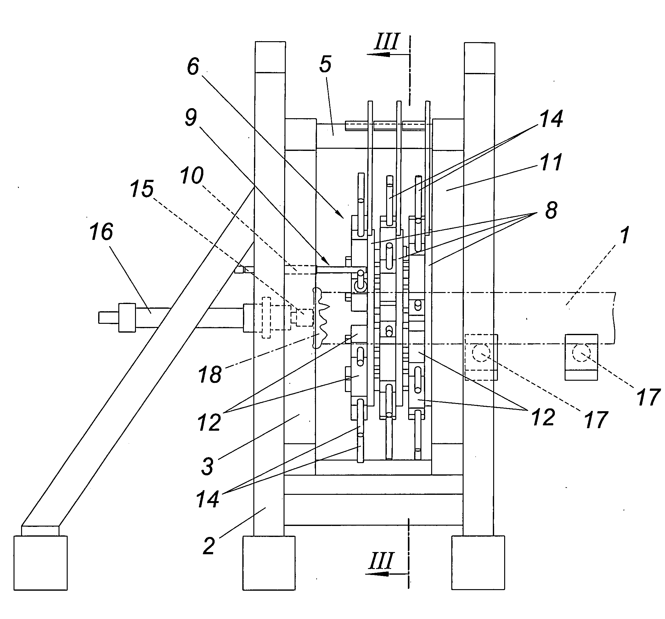 Apparatus for deburring with planing tools a metal strand cut to length by gas cutting