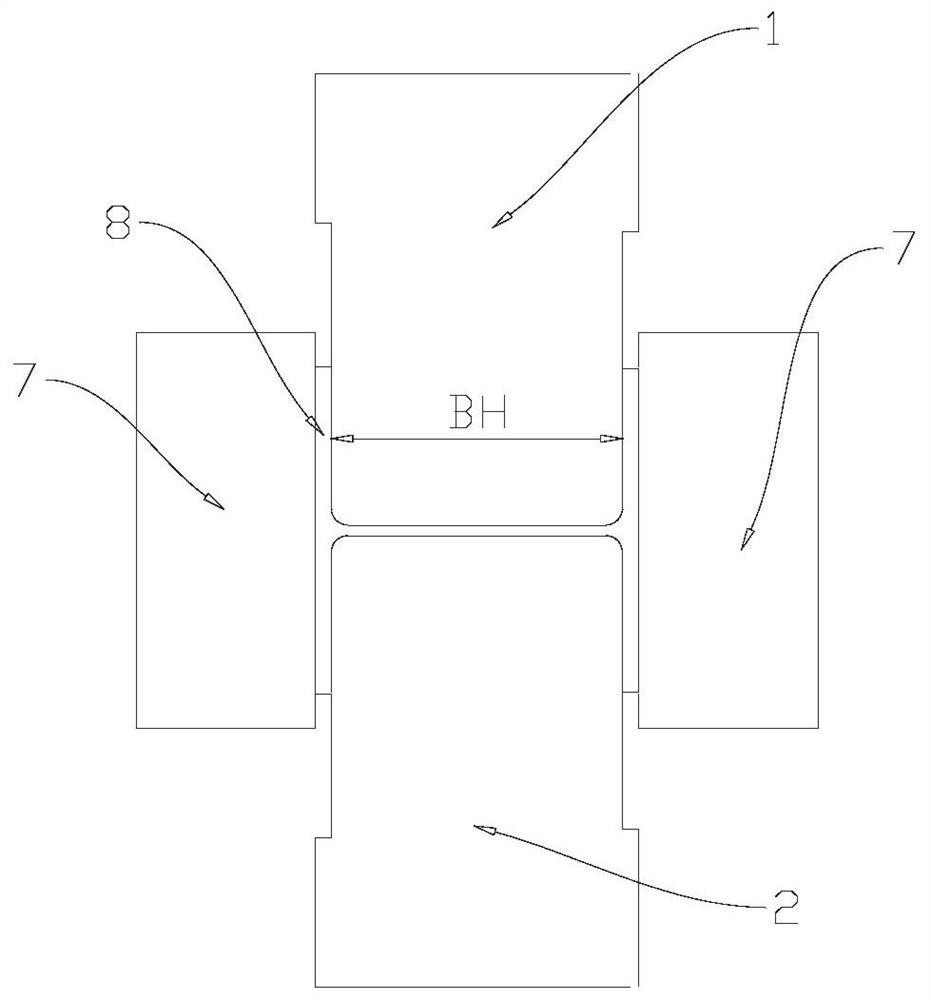 Rough rolling pass system for flexible rolling of H-shaped steel and rolling method