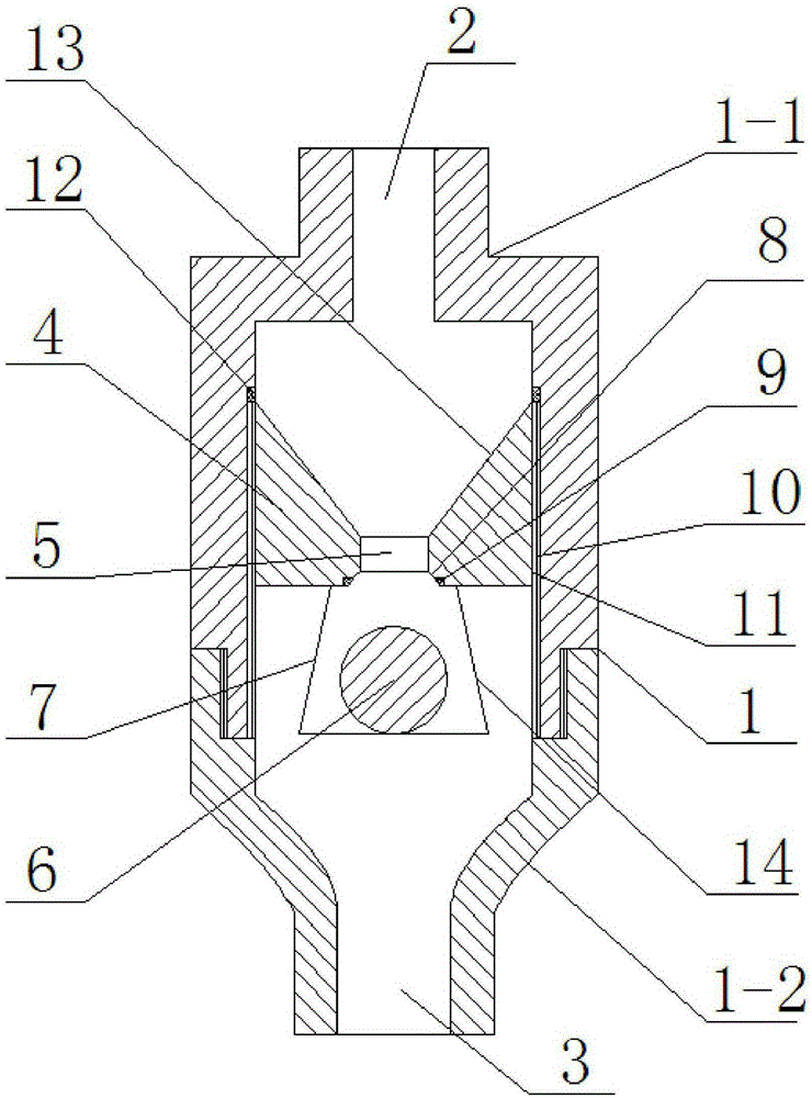 Vertical liquid one-way valve