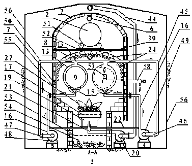 Hospital waste burn-out furnace and burn-out treatment method