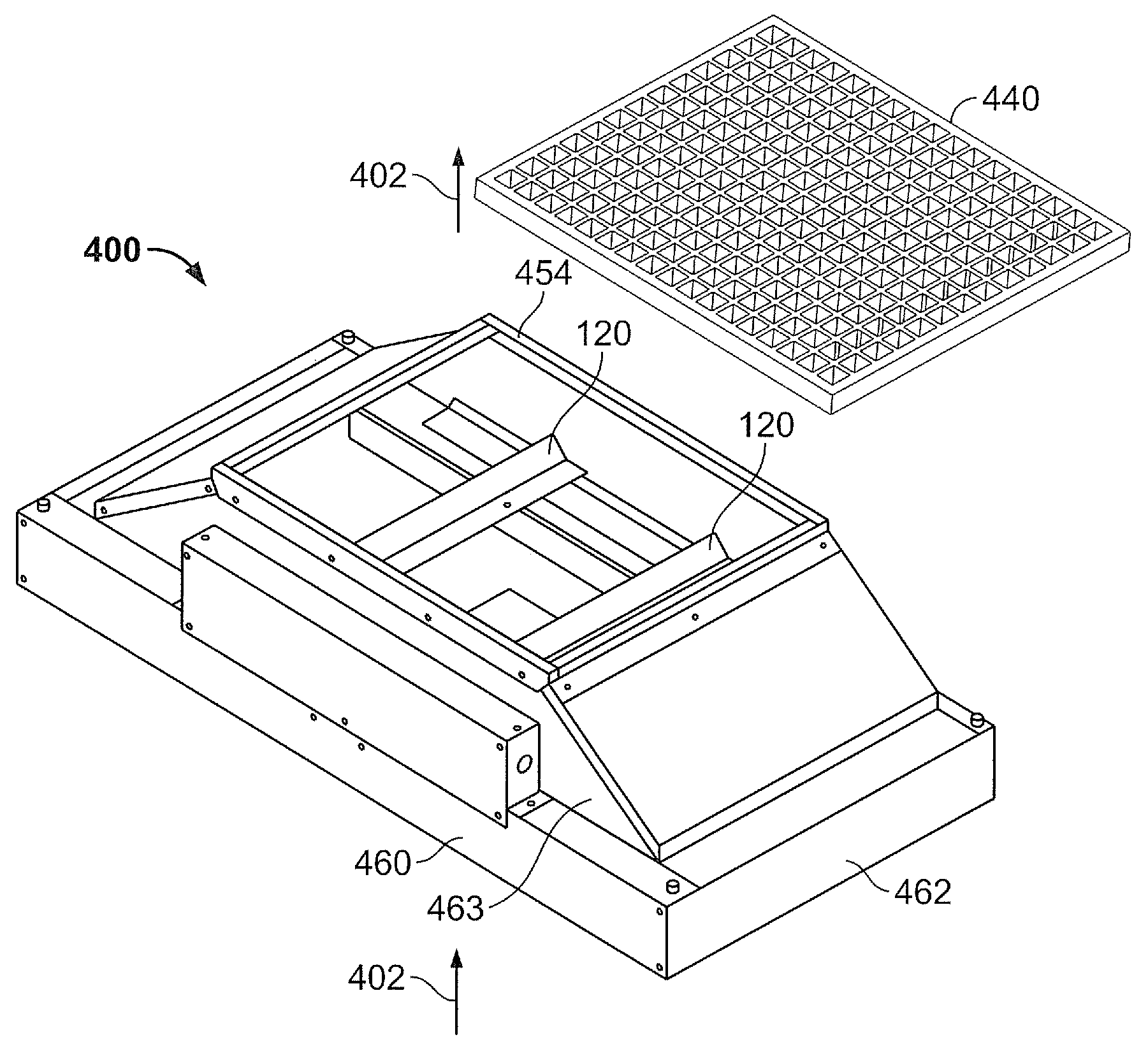 System and method for photocatalytic oxidation air filtration using a substrate with photocatalyst particles power coated thereon