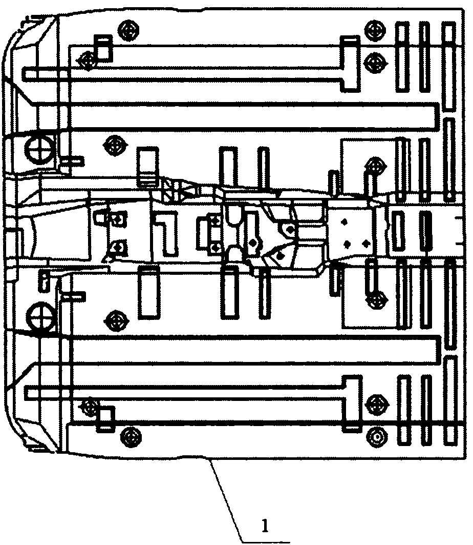 Novel front floor system of electric automobile