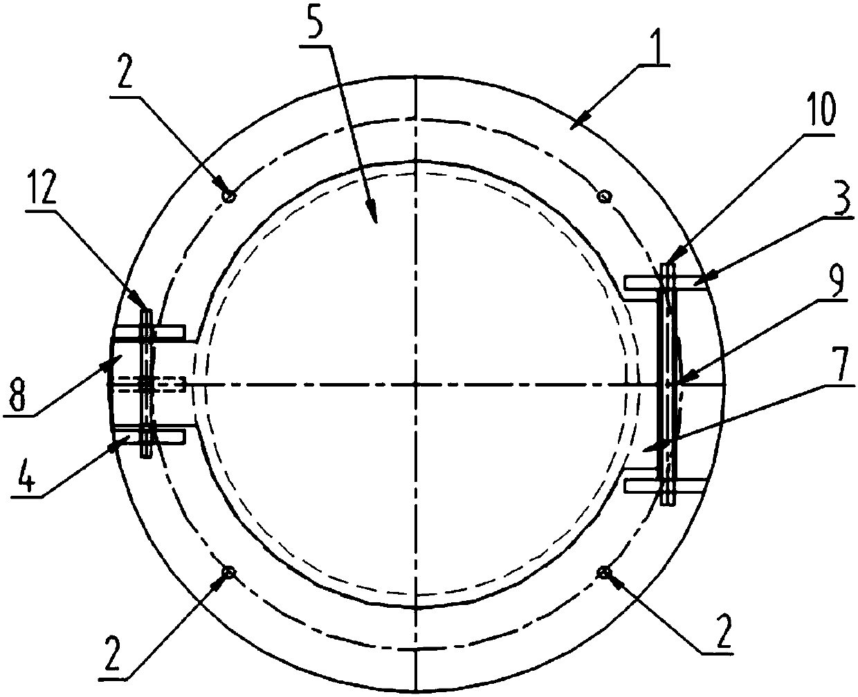 Detachable glass fiber reinforced plastics wave dissipating hole device