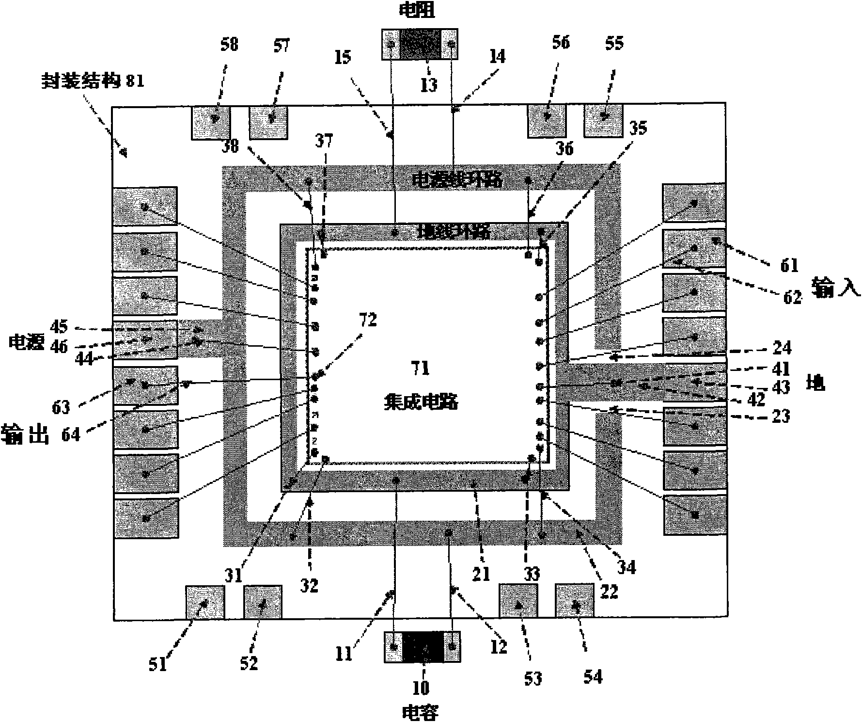 Packaging method of improving antistatic capability of integrated circuit chip