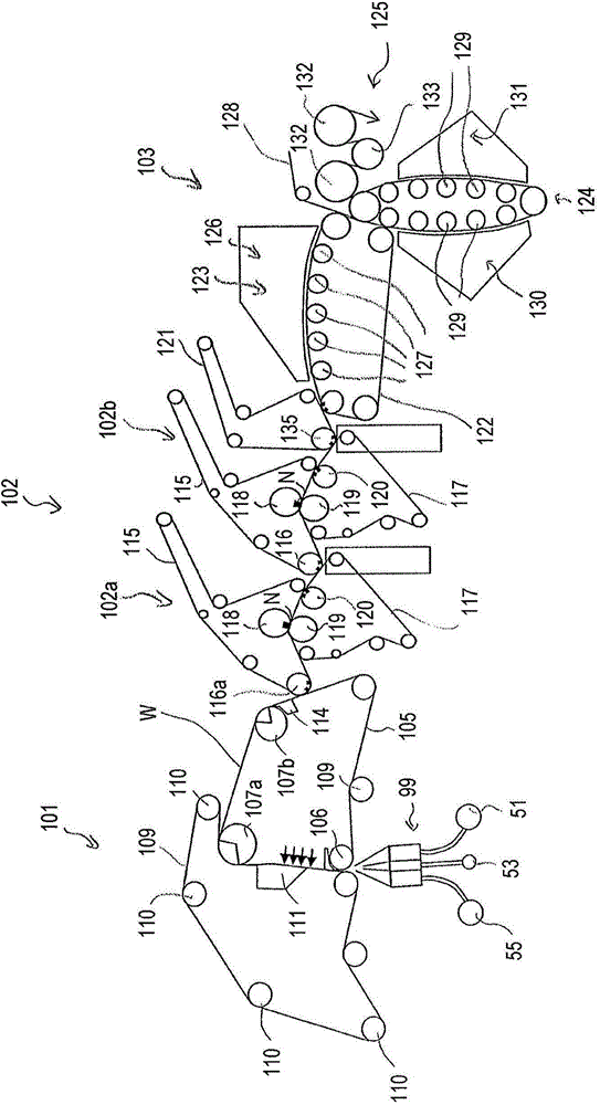 Paper or board making machine for manufacturing high filler content paper or board and method