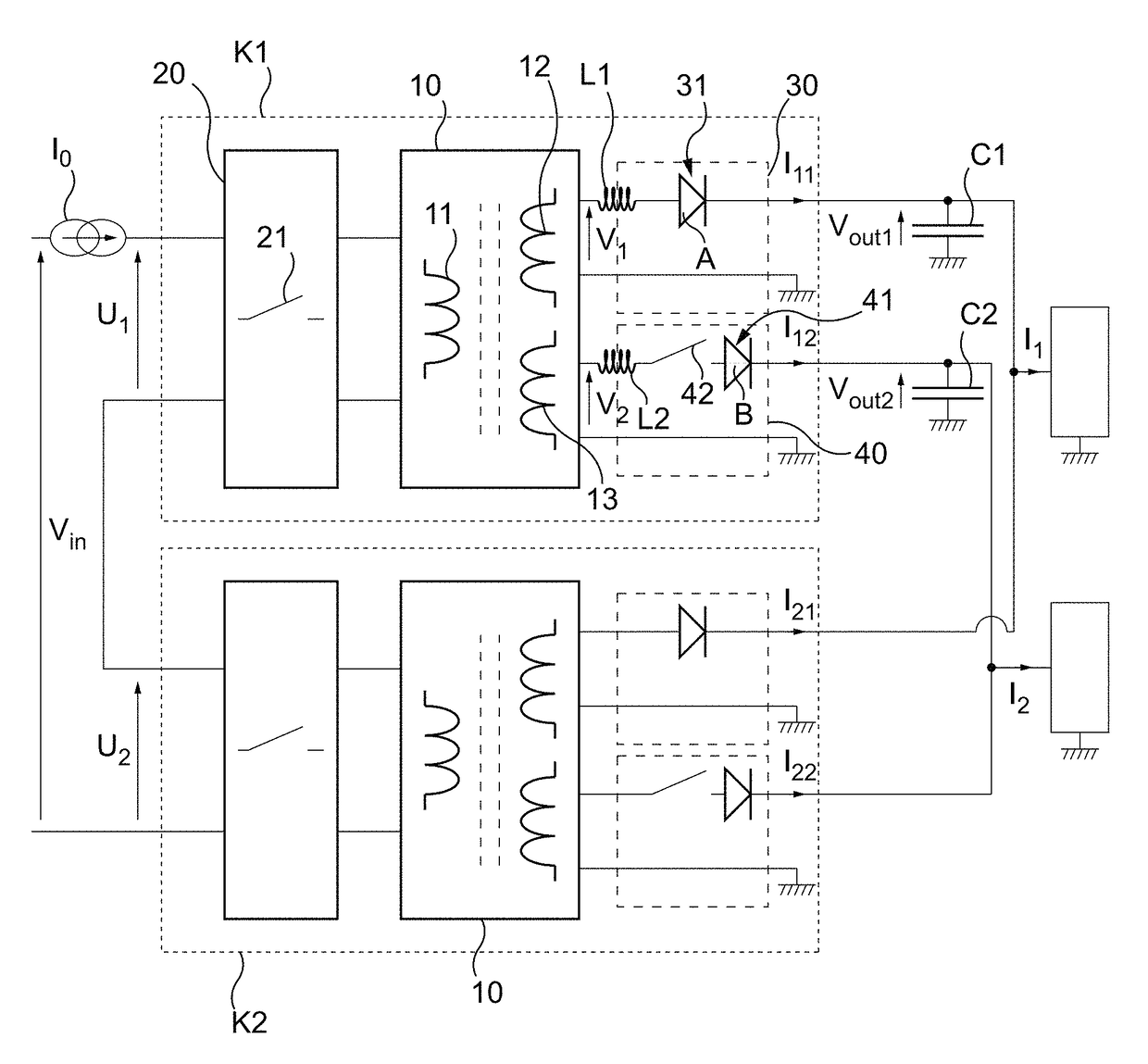 Chopped electrical energy converter