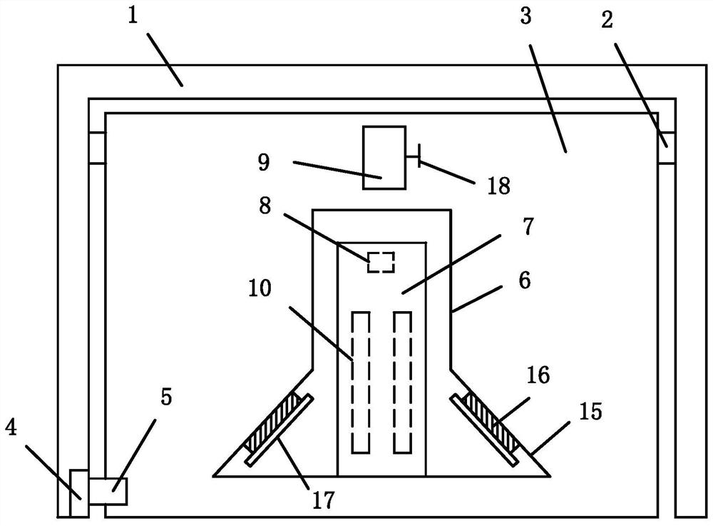 Automatic door device cooperating with pig house dung and dirt cleaning handbarrow and control method of automatic door device