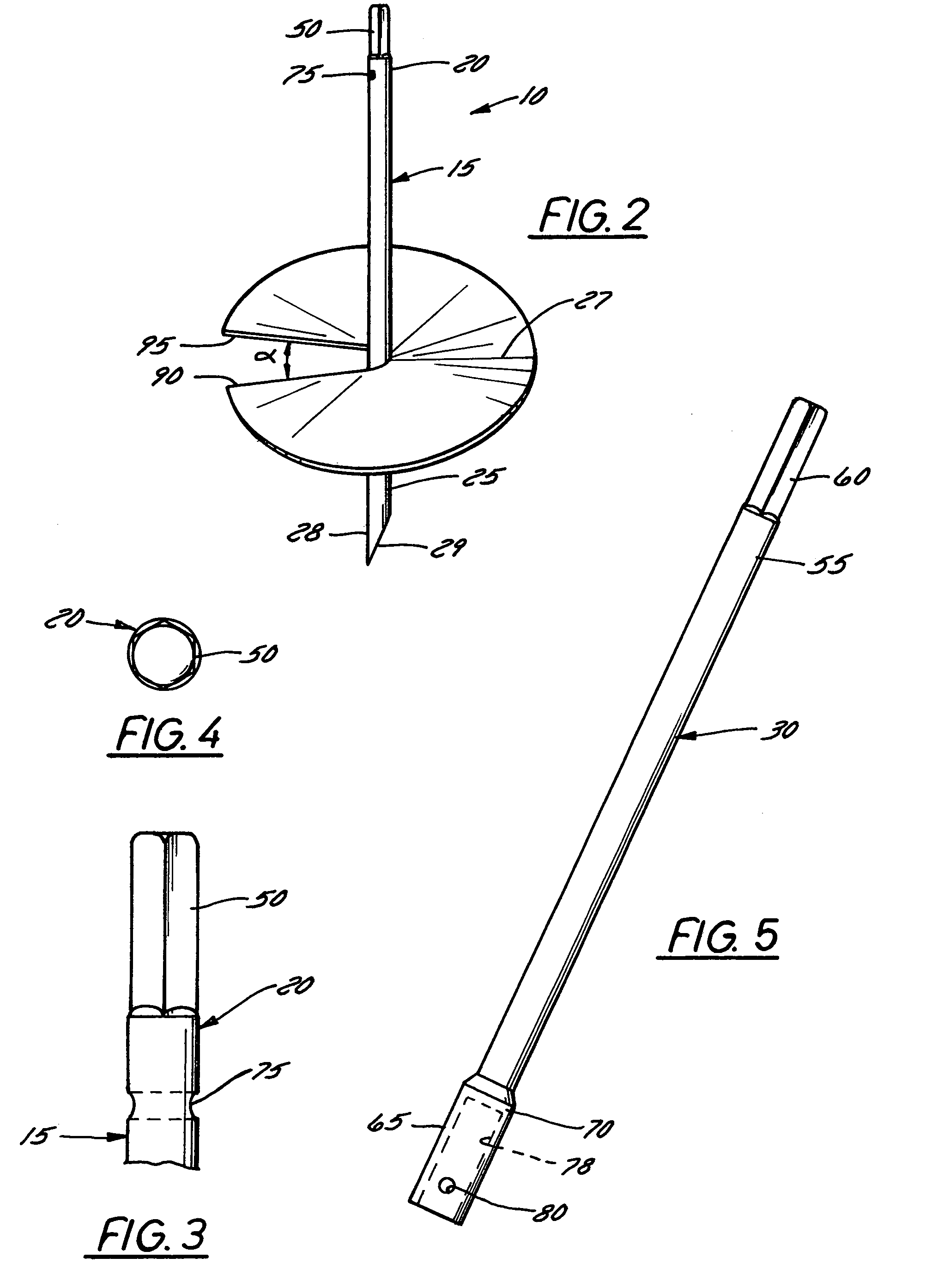 Auger for mixing and burrowing
