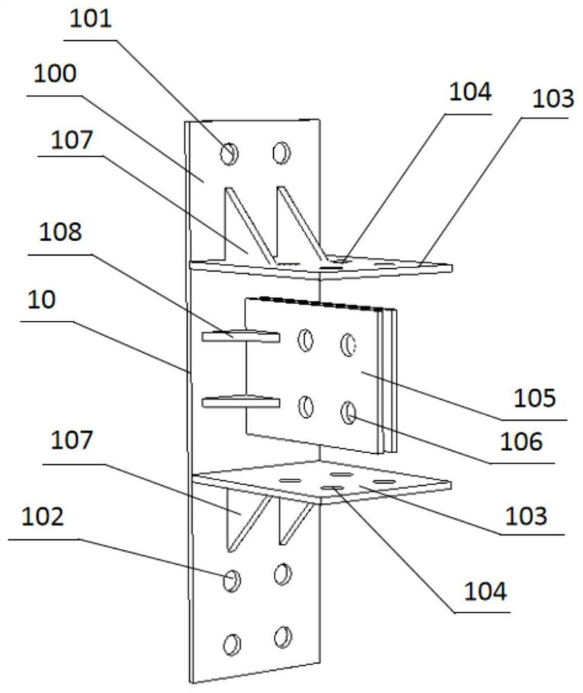 Construction method of embedded assembly type H-shaped steel framework hidden type stone masonry walls