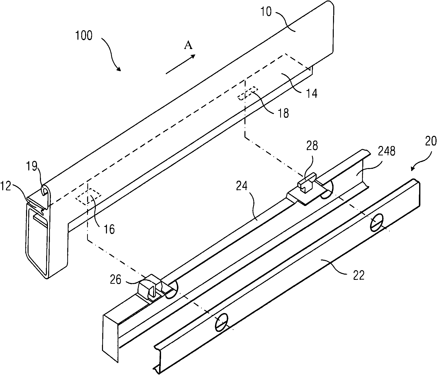Guide rail frame assembly, tray and refrigerator
