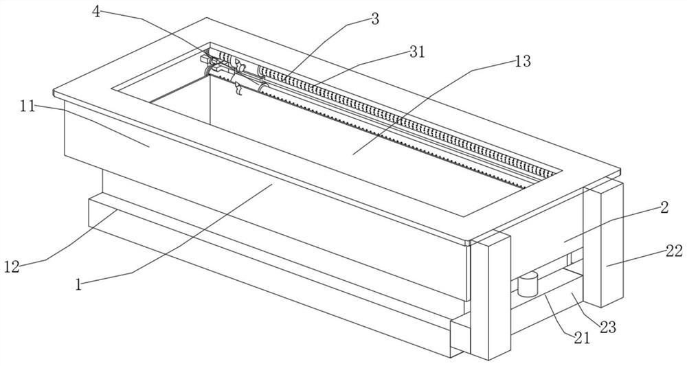 Movable groove type drying structure