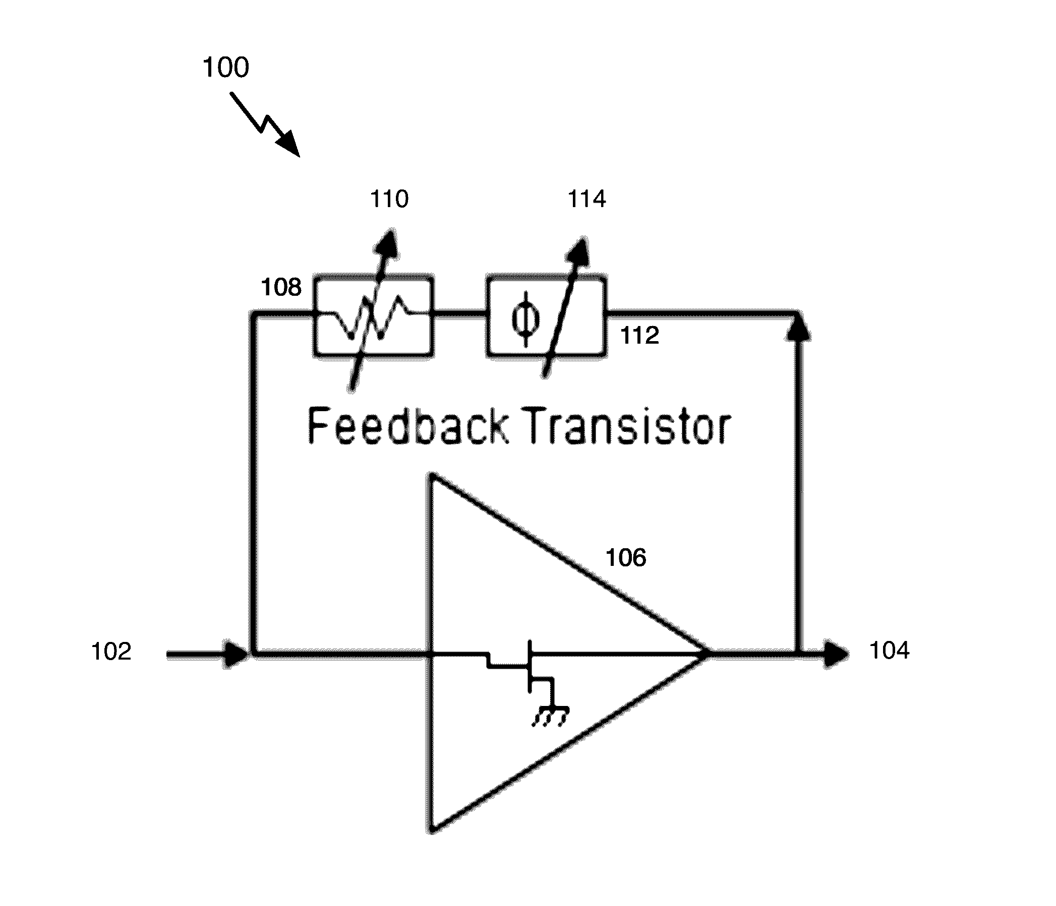 Method and system for linearizing an amplifier using transistor-level dynamic feedback
