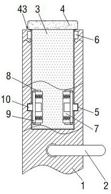 Fingerprint smart lock contact screen push type protection device capable of wiping screen