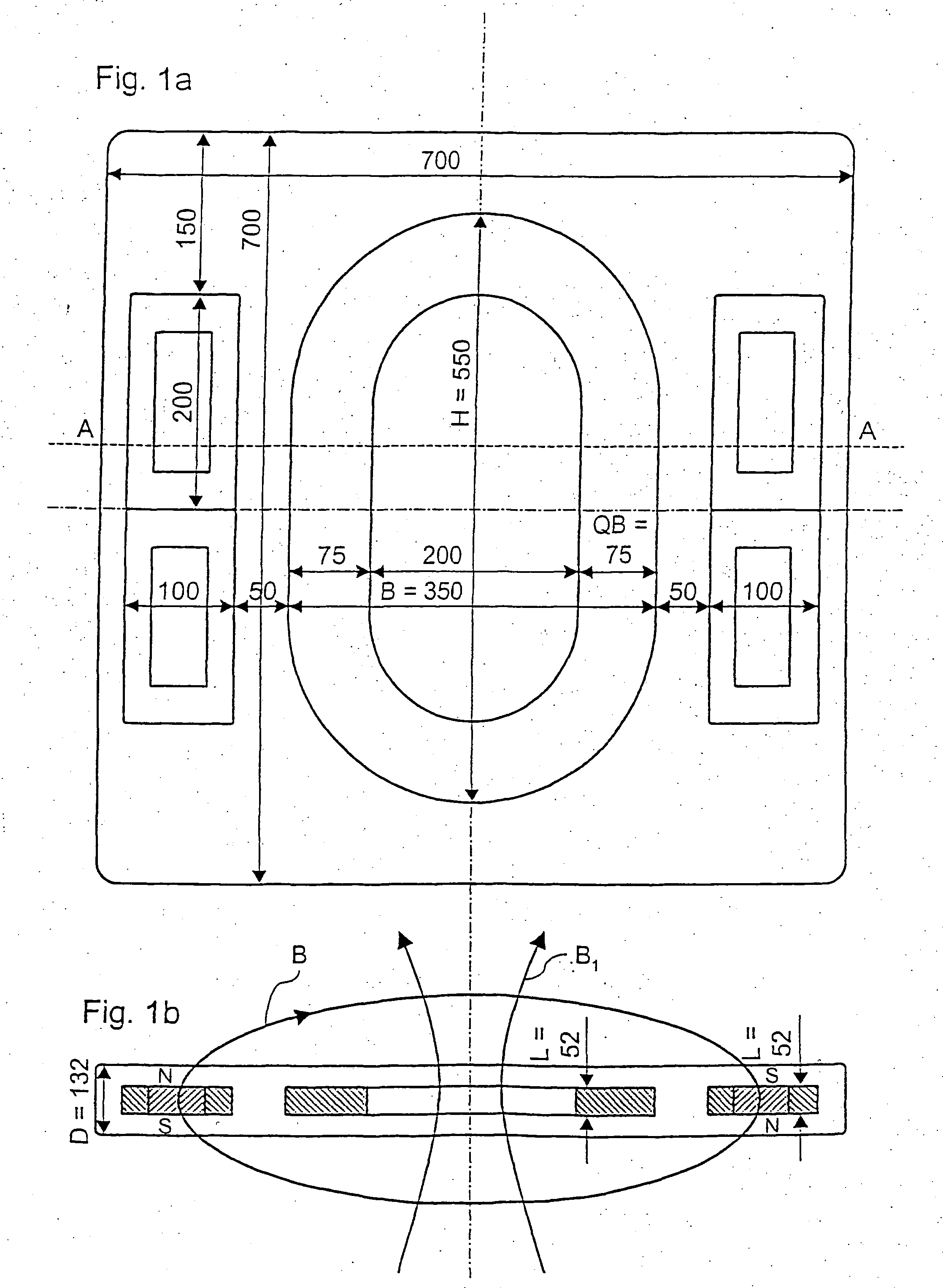 Device and method for treatment with magnetic fields