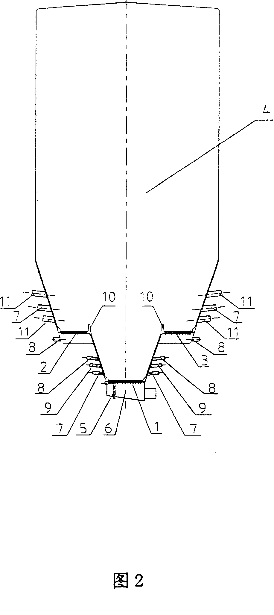 Arranging method of layered fluidization air distribution plate of fluidized bed boiler