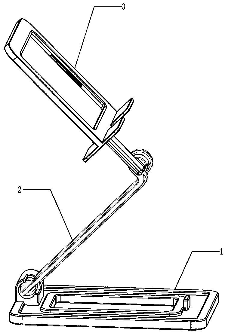 Liftable mobile phone support with mirror function