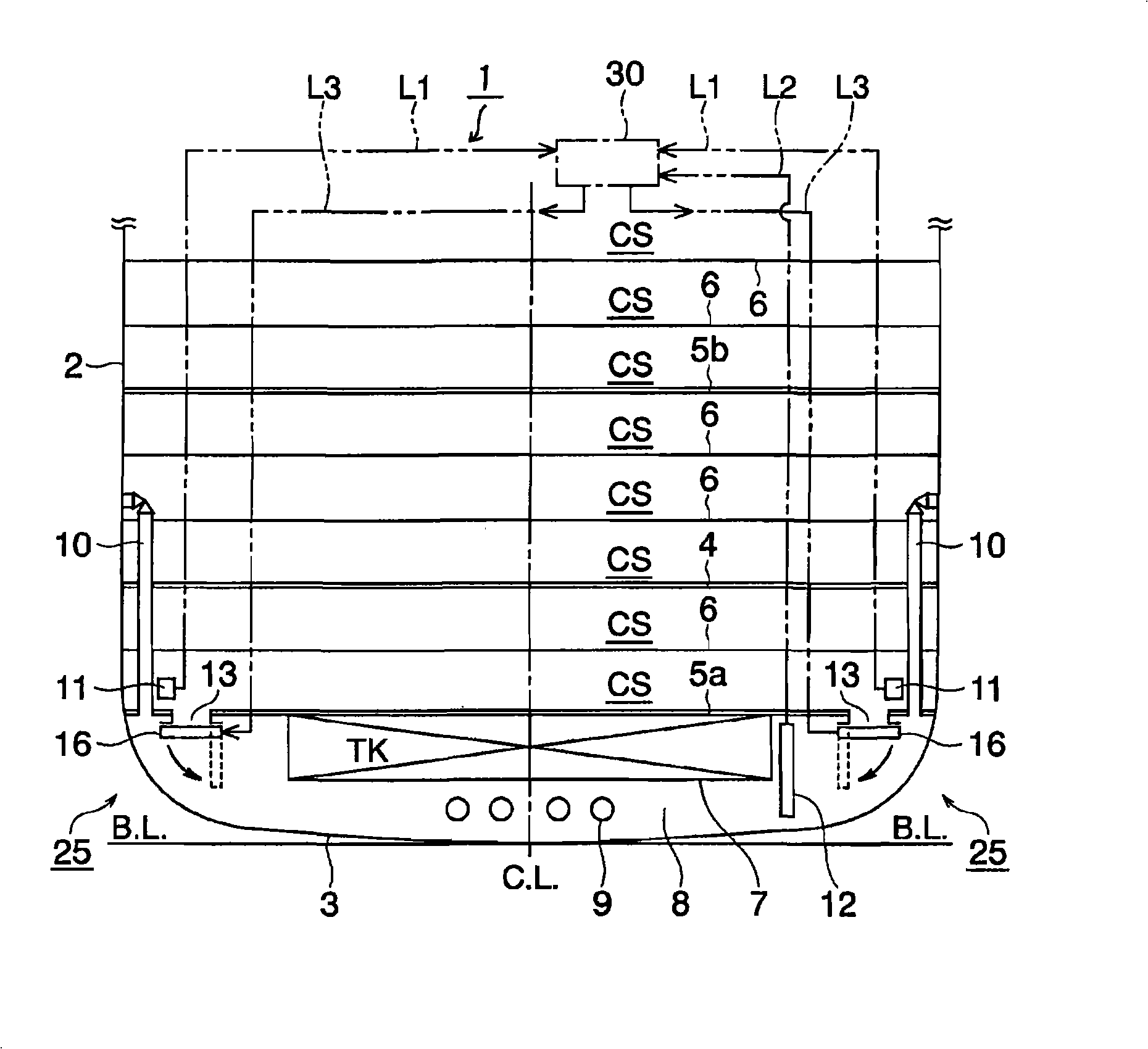 Ship recovery ability recovering apparatus and automobiles transporting ship having the apparatus