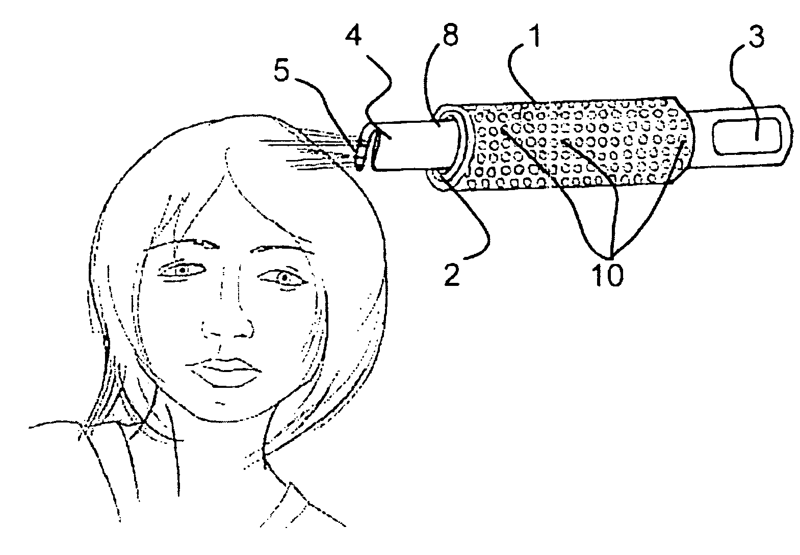 Device and method for sheathing a lock of hair
