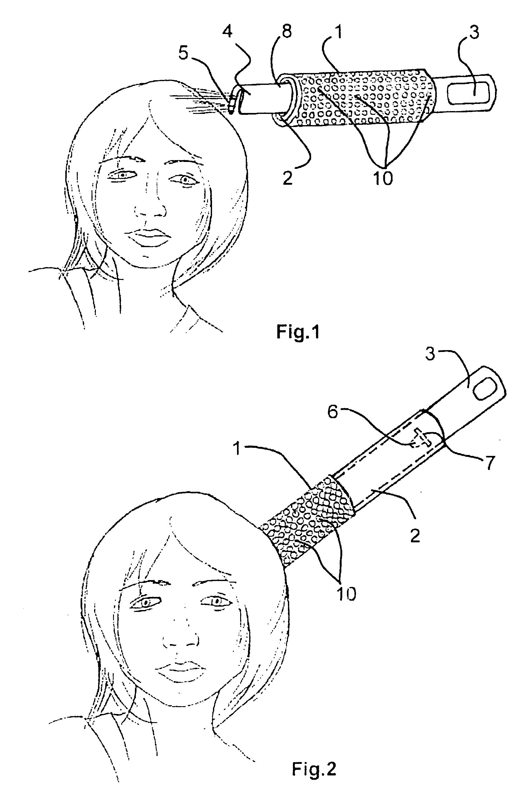 Device and method for sheathing a lock of hair