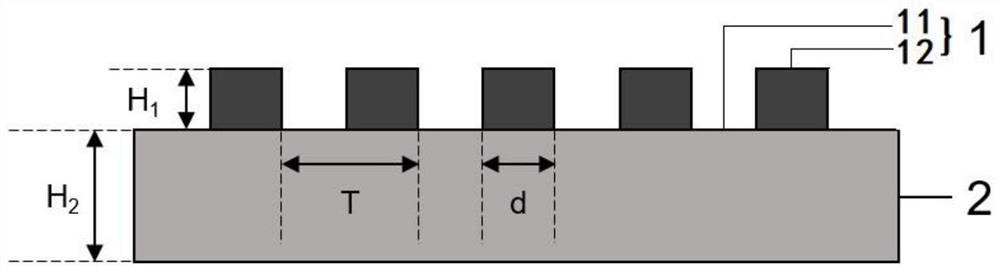 Sub-wavelength grating and vertical cavity surface emitting laser