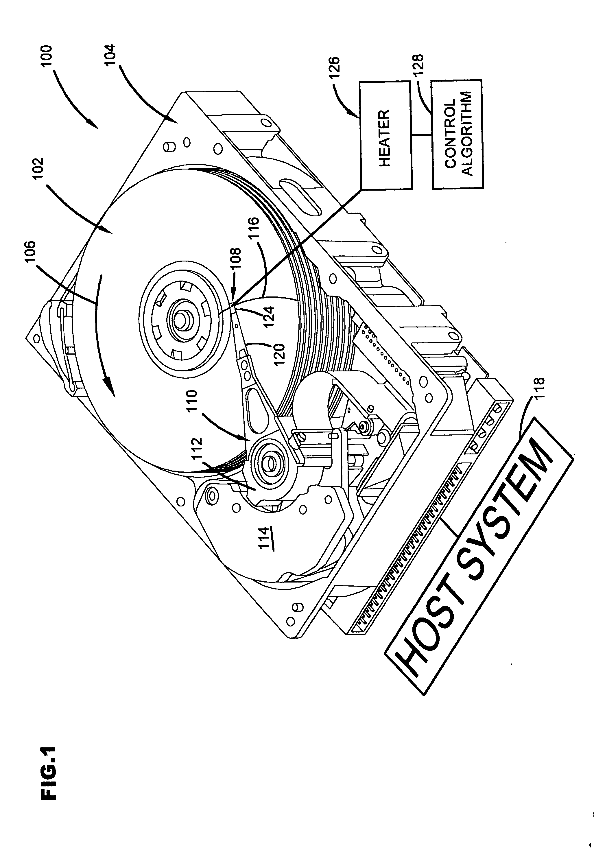 Head with heating element and control regime therefor